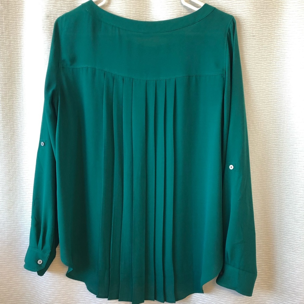 LOFT green blouse